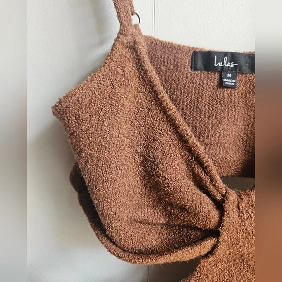 Lulus Brown Cutout Midi Sweater Dress in Women's M - Picture 7 of 16